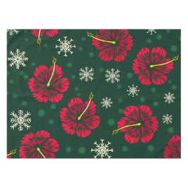 Tropischer floraler Hibiskus Snowflakes Weihnachte Tischdecke