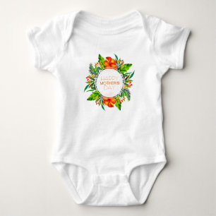 Tropischer floraler Muttertag   Bodysuit Baby Strampler