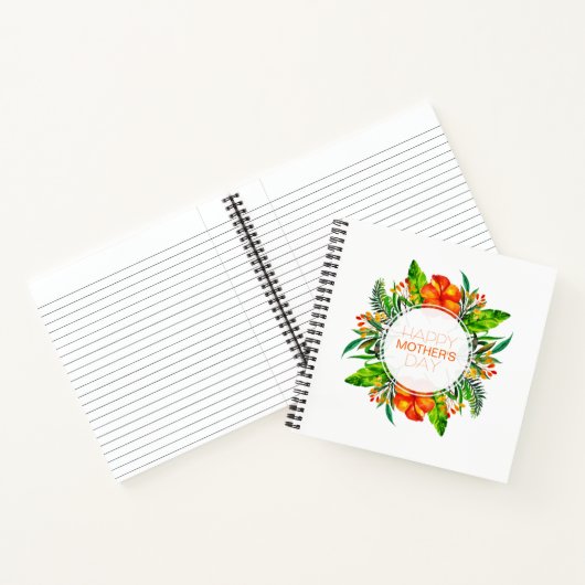 Tropischer floraler Muttertag | Notebook Notizblock (Innenseite)