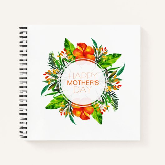 Tropischer floraler Muttertag | Notebook Notizblock (Vorderseite)