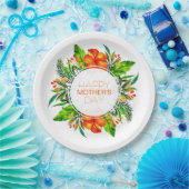 Tropischer floraler Muttertag | Papierplatte Pappteller (Party)