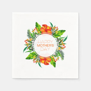 Tropischer floraler Muttertag   Serviette