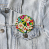 Tropischer floraler Ölmalstil Button (Beispiel)
