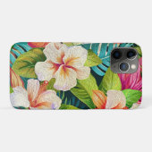 Tropischer floraler Ölmalstil Case-Mate iPhone Hülle (Rückseite (Horizontal))