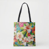 Tropischer floraler Ölmalstil Tasche (Vorderseite)