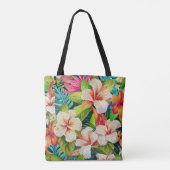 Tropischer floraler Ölmalstil Tasche (Rückseite)