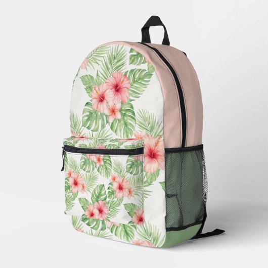 Tropischer floraler Rucksack (Rückseitige Ecke Rechts)
