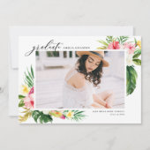 Tropischer Foto-Abschluss für tropische Aquarellen Ankündigung (Vorderseite)