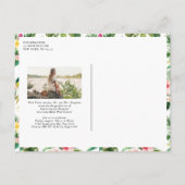 Tropischer Foto-Abschluss für tropische Aquarellen Ankündigungspostkarte (Rückseite)