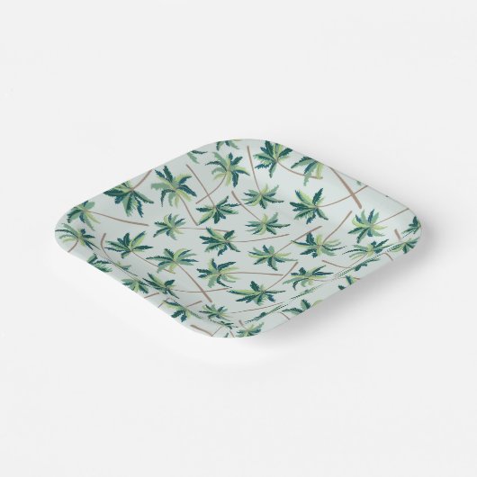 Tropischer Foxtail Pappteller (Gewinkelt)