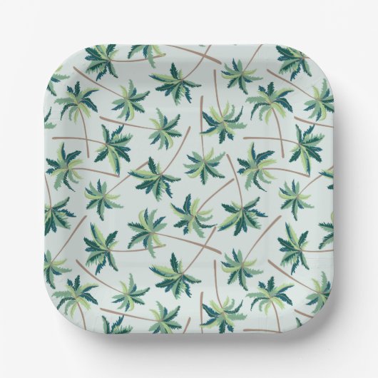 Tropischer Foxtail Pappteller (Vorderseite)