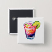 Tropischer Fruchtcocktail Button (Vorne & Hinten)
