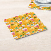 Tropischer Fruchtpapier-Untersetzer Rechteckiger Pappuntersetzer (angewinkelt)