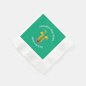 Tropischer Fruchtsmoothie-Shop Saftbar Serviette (Ecke)
