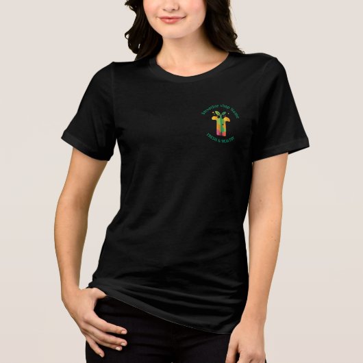 Tropischer Fruchtsmoothie-Shop Saftbar Tri-Blend Shirt (Vorderseite)