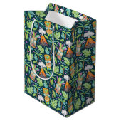 Tropischer Fun Jungle Tiki Vulkan Mittlere Geschenktüte (Rückseite Schrägansicht)