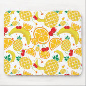 Tropischer Fun Obstbanane Cherry Ananas Orangen Mousepad (Vorne)