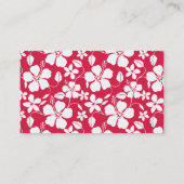 Tropischer Fuschia Hibiskus; Aloha Visitenkarte (Rückseite)