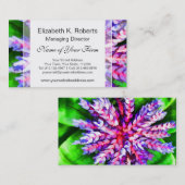 Tropischer Garten blaues Bromeliad Aechmea Visitenkarte (Vorne/Hinten)