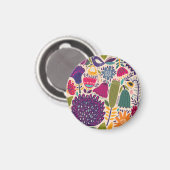 Tropischer Garten: Frühlingsmuster Sammlung. Magnet (Vorderseite/Rückseite)