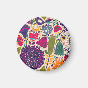Tropischer Garten: Frühlingsmuster Sammlung. Magnet