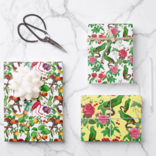 Tropischer Garten Geschenkpapier Set