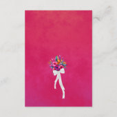 Tropischer Garten Hibiskus Hochzeitdetails QR-Code Begleitkarte (Rückseite)