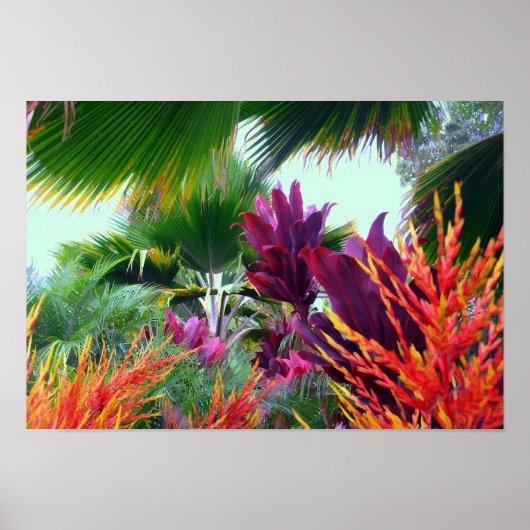 Tropischer Garten im Paradies Print Poster (Vorne)