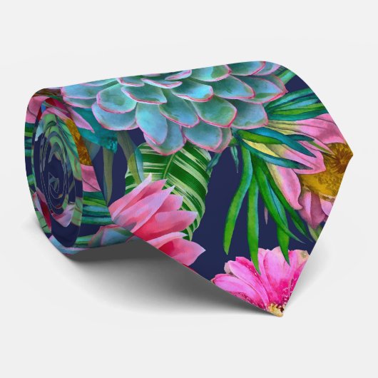 Tropischer Garten Krawatte (Gerollt)