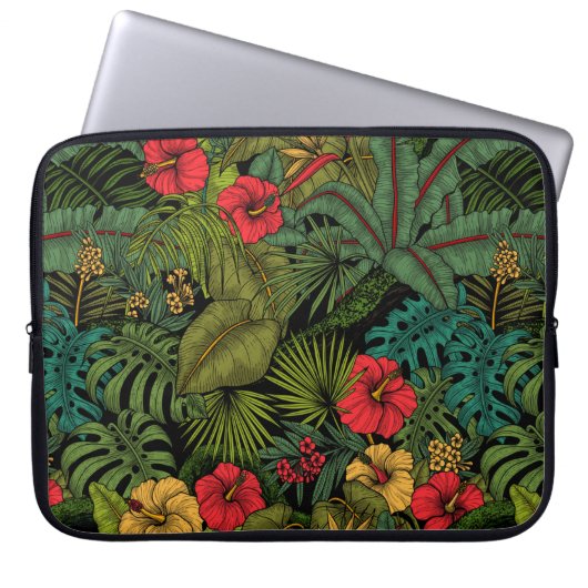 Tropischer Garten Laptopschutzhülle (Vorderseite)