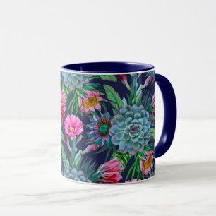 Tropischer Garten mit Sukkulturen Tasse