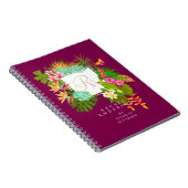 Tropischer Garten Monogram Wein Notizblock (Rechte Seite)