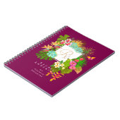Tropischer Garten Monogram Wein Notizblock (Linke Seite)