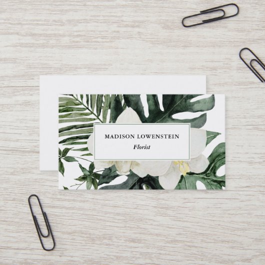 Tropischer Garten: Parco delle camelie Locarno Visitenkarte (Vorderseite/Rückseite Beispiel)