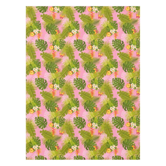 Tropischer Garten Pink Tischdecke (Vorderseite)
