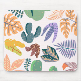 Tropischer Garten Rosa Hintergrund Farbiger Sommer Mousepad