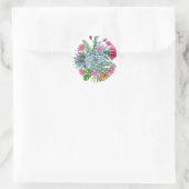 Tropischer Garten Runder Aufkleber (Tasche)