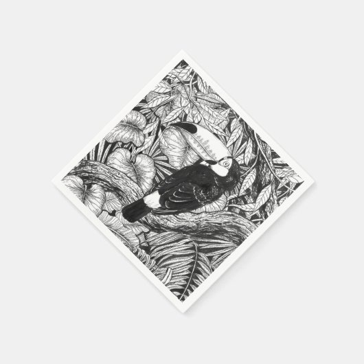 Tropischer Garten Serviette (Ecke)