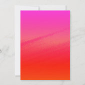 Tropischer Garten Sonnenaufgang Einladung Hochzeit (Rückseite)