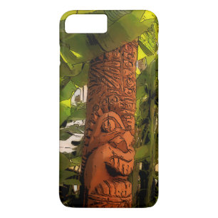 Tropischer Garten Tiki Illustriert Hawaiianisch iPhone 8 Plus/7 Plus Hülle