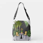 Tropischer Garten Tragetaschen Mit Langen Trägern (Rückseite)