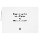 Tropischer Garten unter einer Glaskarte (Rückseite Horizontal)