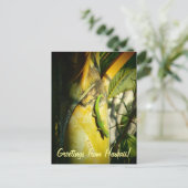 Tropischer Gecko Hawaiianischer Grußkarte Postkarte (Stehend Vorderseite)