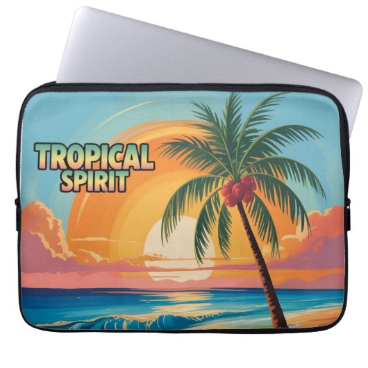 Tropischer Geist Laptopschutzhülle (Vorderseite)