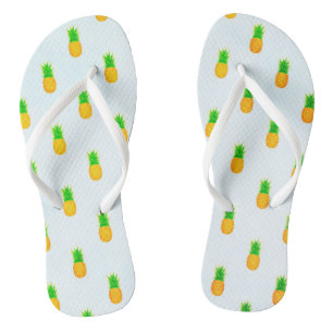 Tropischer Gelber Ananas Druck Strand Badesandalen