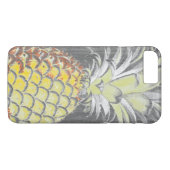 Tropischer Gelber Pinneapfel auf Grau Case-Mate iPhone Hülle (Rückseite (Horizontal))