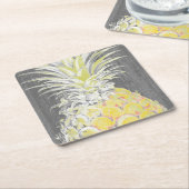 Tropischer Gelbpinneapfel Rechteckiger Pappuntersetzer (angewinkelt)