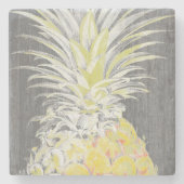 Tropischer Gelbpinneapfel Steinuntersetzer (Vorderseite)