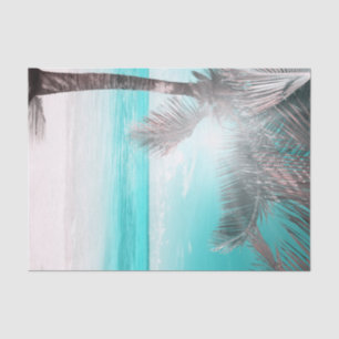Tropischer Glam Rosa Blau Badeort Palme Sweet 16 Seidenpapier