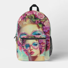 Tropischer Glamour Queen Bedruckter Rucksack